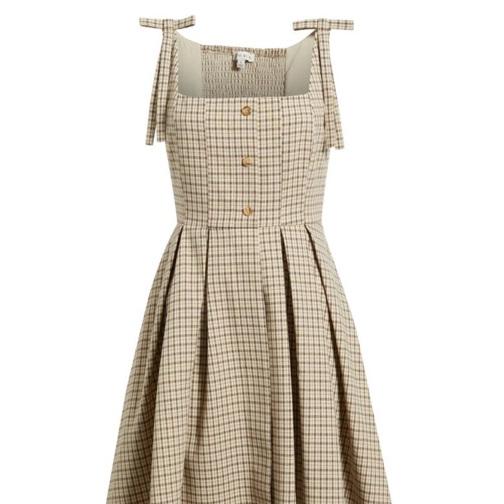 NWOT Plaid Tie Strap Sundress